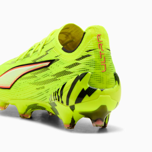 ULTRA 6 ULTIMATE Women's Firm Ground Soccer Cleats, Yellow Alert-PUMA Black-Glowing Red-Lime Squeeze, extralarge