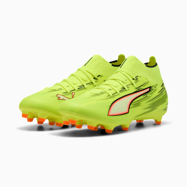 ULTRA 6 MATCH+ FG/AG Football Boots Unisex, Yellow Alert-PUMA Black-Glowing Red-Lime Squeeze, extralarge-GBR