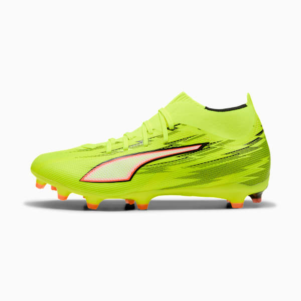 ULTRA 6 MATCH+ FG/AG Football Boots Unisex, Yellow Alert-PUMA Black-Glowing Red-Lime Squeeze, extralarge-GBR