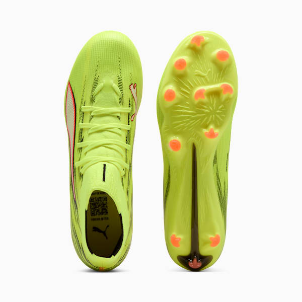 ULTRA 6 MATCH+ FG/AG Football Boots Unisex, Yellow Alert-PUMA Black-Glowing Red-Lime Squeeze, extralarge-GBR