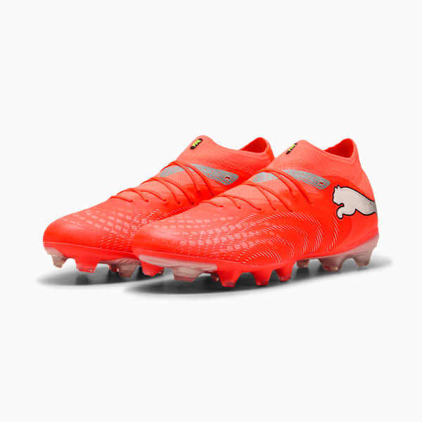 FUTURE 9 PRO Men's Firm/Artificial Ground Soccer Cleats, Glowing Red-PUMA White-PUMA Black-PUMA Silver, extralarge