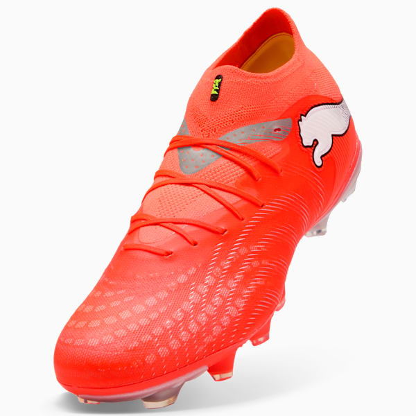 FUTURE 9 PRO Men's Firm/Artificial Ground Soccer Cleats, Glowing Red-PUMA White-PUMA Black-PUMA Silver, extralarge