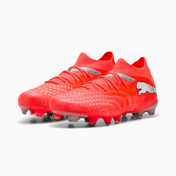 FUTURE 9 MATCH FG/AG Football Boots Unisex, Glowing Red-PUMA White-PUMA Black-PUMA Silver, extralarge-GBR