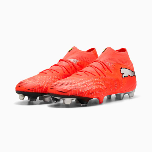 FUTURE 9 ULTIMATE FG Football Boots Women, Glowing Red-PUMA White-PUMA Black-PUMA Silver, extralarge-GBR
