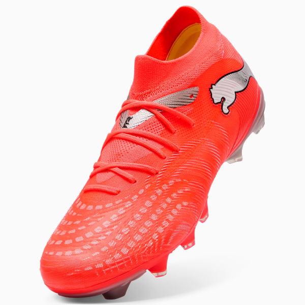 FUTURE 9 MATCH FUSION Women's Firm/Artificial Ground Soccer Cleats, Glowing Red-PUMA White-PUMA Black-PUMA Silver, extralarge