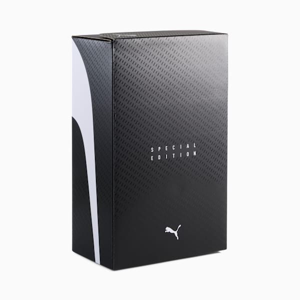 Black PUMA box with a special edition label and a white logo.
