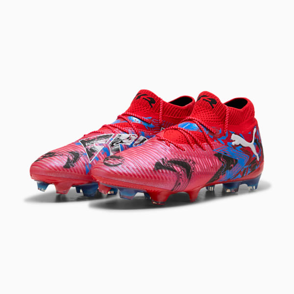 FUTURE 8 ULTIMATE PLAYMAKERS FG Football Boots Unisex, PUMA Red-PUMA Black-Ultra Blue-Pink Pixel, extralarge-GBR