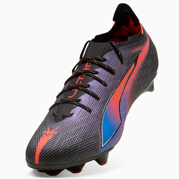 ULTRA 6 CARBON RELENTLESS FG Football Boots Unisex, PUMA Black-Glowing Red, extralarge-GBR