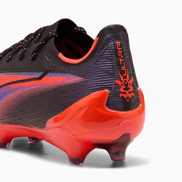 ULTRA 6 UL.TIMATE Relentless Firm Ground Soccer Cleats, PUMA Black-Glowing Red, extralarge