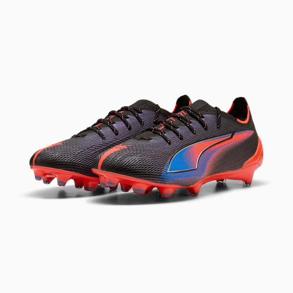 ULTRA 6 UL.TIMATE Relentless Firm Ground Soccer Cleats, PUMA Black-Glowing Red, extralarge