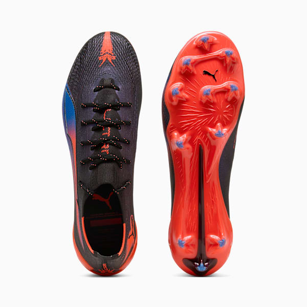 ULTRA 6 UL.TIMATE Relentless Firm Ground Soccer Cleats, PUMA Black-Glowing Red, extralarge