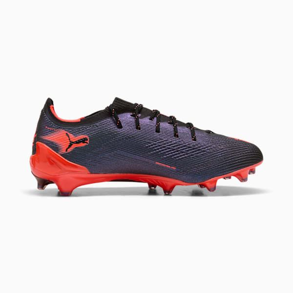 ULTRA 6 UL.TIMATE Relentless Firm Ground Soccer Cleats, PUMA Black-Glowing Red, extralarge