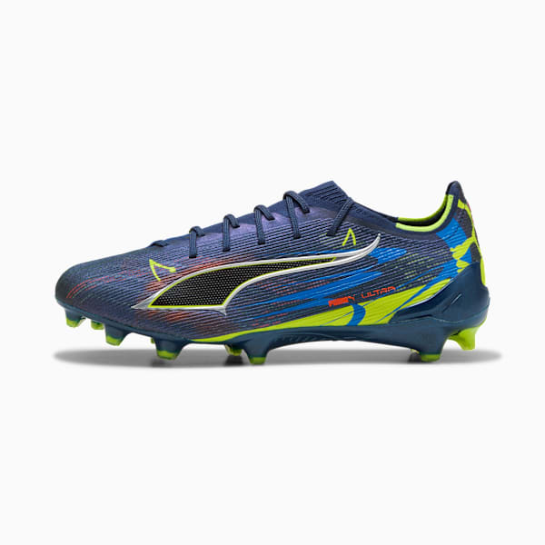 ULTRA 6 ULTIMATE DARE TO FG soccer cleats Unisex, Persian Blue-Puma Aged Silver-PUMA Black-Lime Squeeze, extralarge