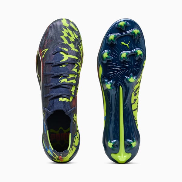 ULTRA 6 ULTIMATE DARE TO FG soccer cleats Unisex, Persian Blue-Puma Aged Silver-PUMA Black-Lime Squeeze, extralarge