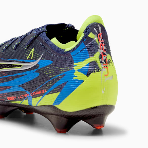 Tacos de fútbol unisex ULTRA 6 CARBON DARE TO FG, Persian Blue-Puma Aged Silver-PUMA Black-Lime Squeeze, extralarge