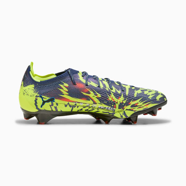 Tacos de fútbol unisex ULTRA 6 CARBON DARE TO FG, Persian Blue-Puma Aged Silver-PUMA Black-Lime Squeeze, extralarge