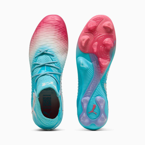 FUTURE 8 ULTIMATE RE-CHARGE FG Football Boots Unisex, Hero Blue-PUMA White-Sunset Pink, extralarge