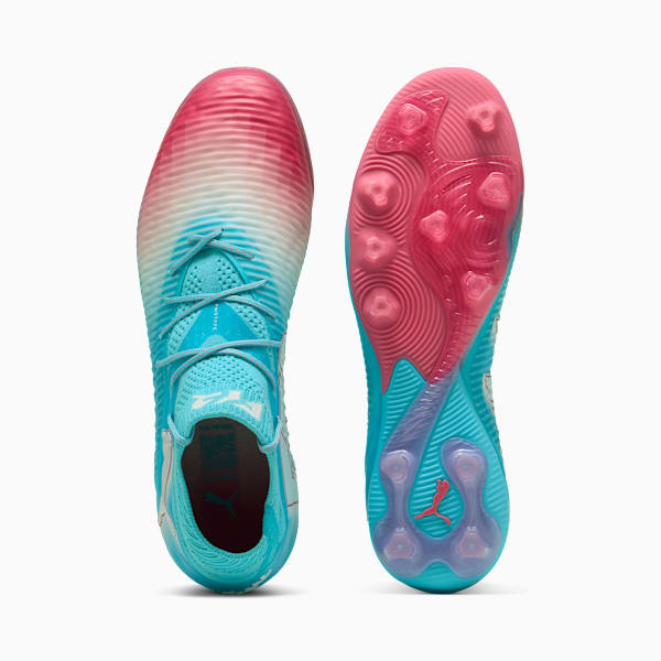 FUTURE 8 ULTIMATE RECHRGE AG Football Boots Unisex, Hero Blue-PUMA White-Sunset Pink, extralarge