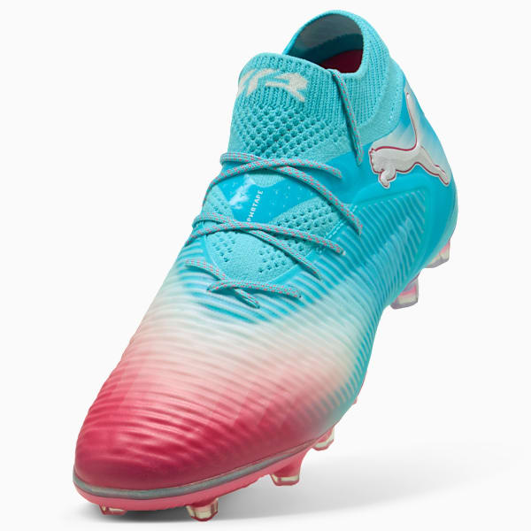 FUTURE 8 ULTIMATE RECHRGE AG Football Boots Unisex, Hero Blue-PUMA White-Sunset Pink, extralarge