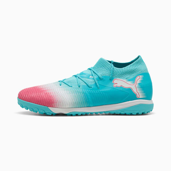 FUTURE 8 MATCH RE-CHARGE TT Football Boots Unisex, Hero Blue-PUMA White-Sunset Pink, extralarge