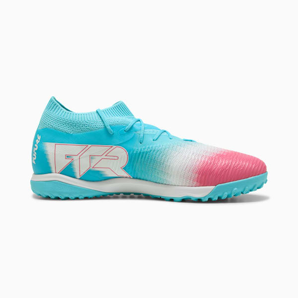 FUTURE 8 MATCH RE-CHARGE TT Football Boots Unisex, Hero Blue-PUMA White-Sunset Pink, extralarge