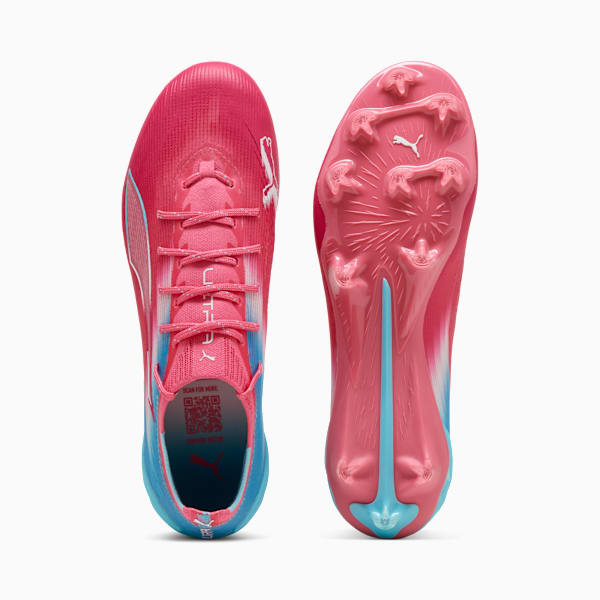 ULTRA 6 ULTIMATE RECHRGE FG Football Boots Unisex, Hero Blue-Sunset Pink-Garnet Rose, extralarge