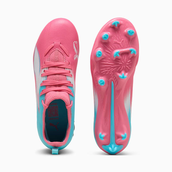ULTRA 6 MATCH RECG FG/AG Football Boots Youth, Hero Blue-Sunset Pink-Garnet Rose, extralarge