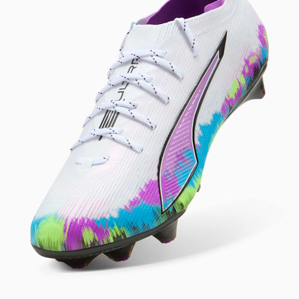 ULTRA 6 CARBON BRILLIANCE FG Soccer Cleats Women, PUMA White-Fizzy Apple-Bright Aqua-Pure Magenta, extralarge