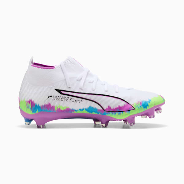 ULTRA 6 MATCH+ BRILLIANCE FG/AG Soccer Cleats Women, PUMA White-Fizzy Apple-Bright Aqua-Pure Magenta, extralarge