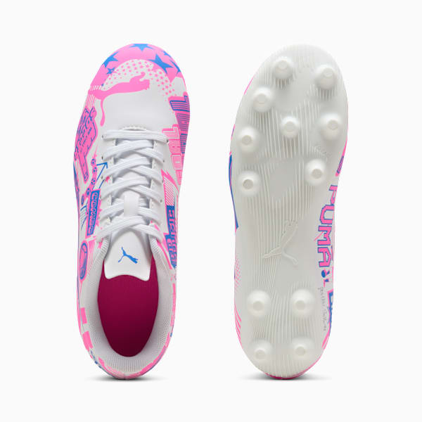 ULTRA CP LEGACY FG/AG Football Boots Youth, PUMA White-Poison Pink-Ultra Blue, extralarge