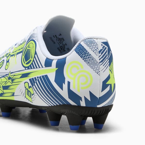ULTRA CP LEGACY FG/AG Football Boots Youth, PUMA White-Lake Blue-Yellow Alert, extralarge