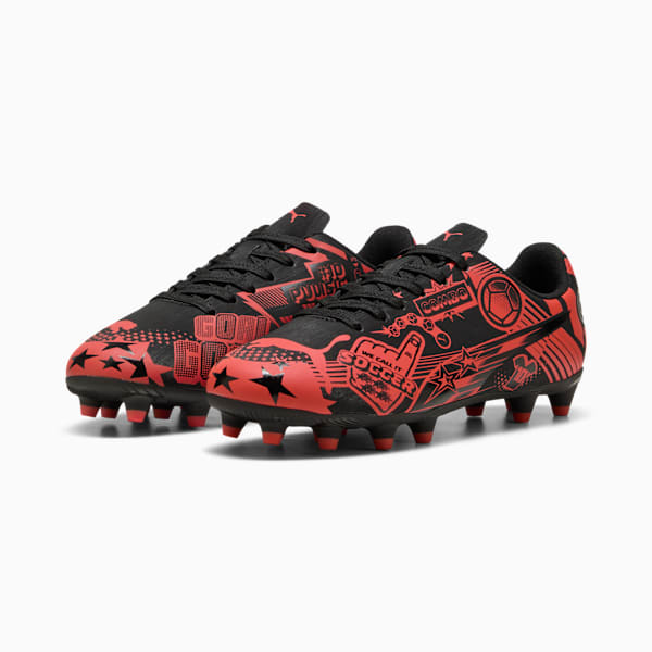 ULTRA CP LEGACY FG/AG Football Boots Youth, PUMA Black-PUMA Red, extralarge