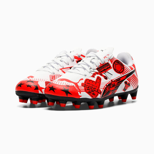 ULTRA CP LEGACY FG/AG Football Boots Youth, PUMA White-PUMA Red-PUMA Black, extralarge