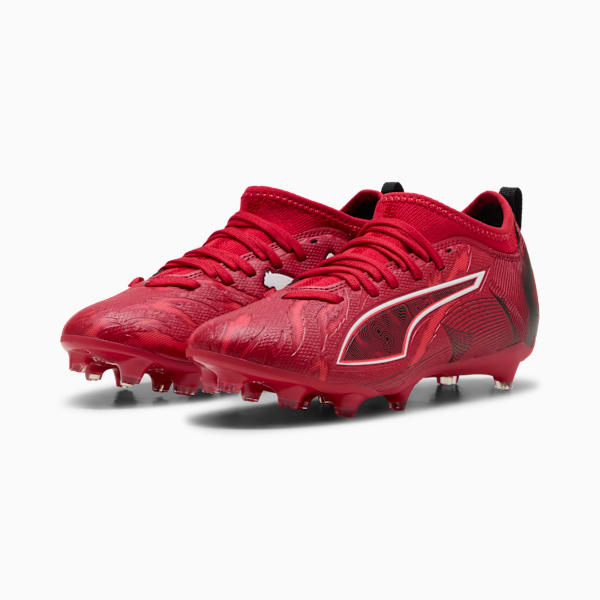 ULTRA 6 MATCH CP FG/AG Football Boots Youth, PUMA Black-Fast Red-Fire Orchid, extralarge