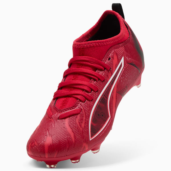ULTRA 6 MATCH CP FG/AG Football Boots Youth, PUMA Black-Fast Red-Fire Orchid, extralarge