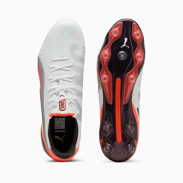 KING ULTIMATE FG/AG Unisex, PUMA White-PUMA Silver-Glowing Red-PUMA Black, extralarge
