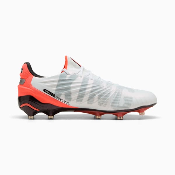 KING ULTIMATE FG/AG Unisex, PUMA White-PUMA Silver-Glowing Red-PUMA Black, extralarge