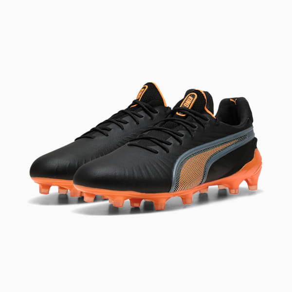 KING ULTIMATE FG/AG Football Boots Women, PUMA Black-Heat Fire-PUMA Silver, extralarge