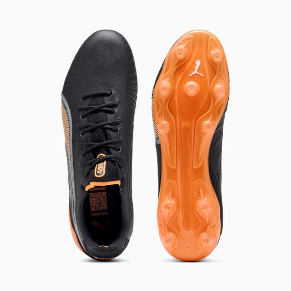 KING ULTIMATE FG/AG Football Boots Women, PUMA Black-Heat Fire-PUMA Silver, extralarge