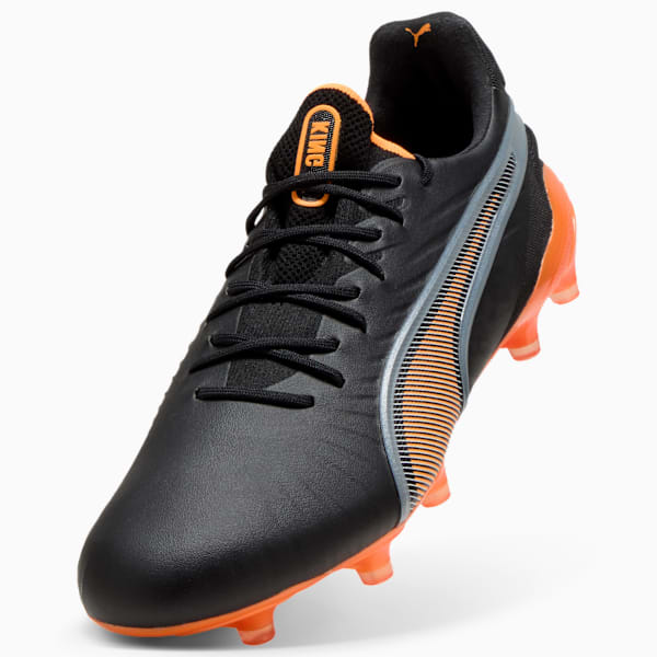 KING ULTIMATE FG/AG Football Boots Women, PUMA Black-Heat Fire-PUMA Silver, extralarge