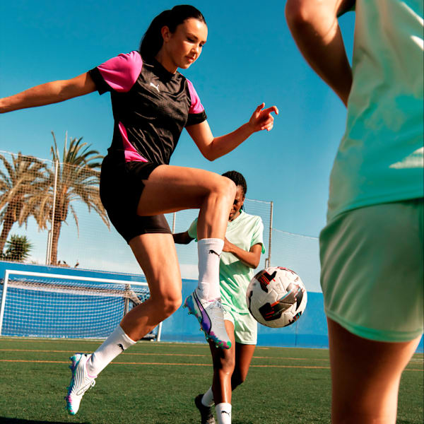 Tacos de fútbol KING ULTIMATE FG/AG, PUMA White-Clyde Royal-Pure Magenta-Fizzy Apple, extralarge