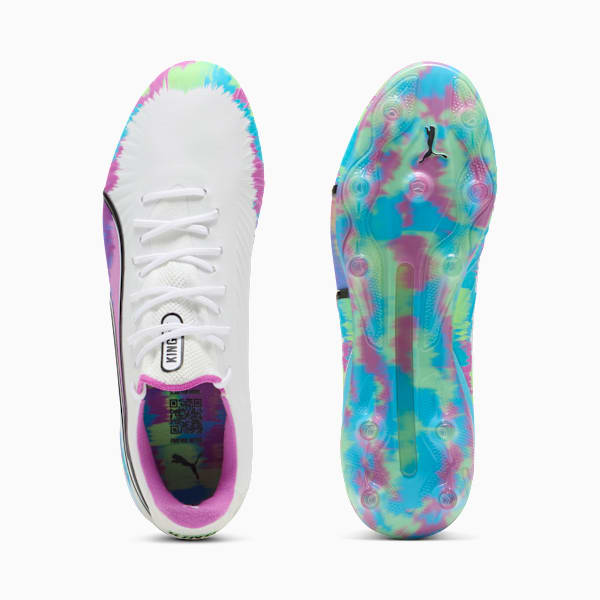 KING ULTIMATE FG/AG Soccer Boots Women, PUMA White-Clyde Royal-Pure Magenta-Fizzy Apple, extralarge