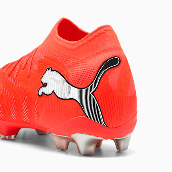 FUTURE 9 ULTIMATE Men's Firm Ground Soccer Cleats, Glowing Red-PUMA White-PUMA Black-PUMA Silver, extralarge