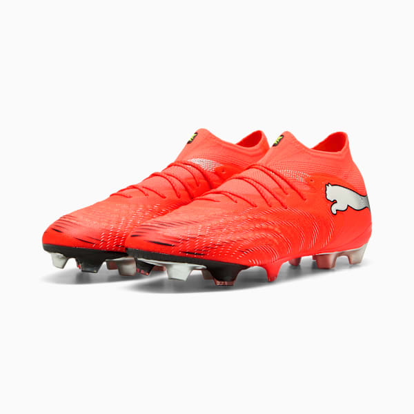FUTURE 9 ULTIMATE FG Football Boots Unisex, Glowing Red-PUMA White-PUMA Black-PUMA Silver, extralarge-GBR