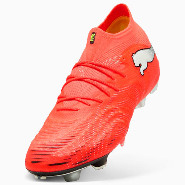 FUTURE 9 ULTIMATE Men's Firm Ground Soccer Cleats, Glowing Red-PUMA White-PUMA Black-PUMA Silver, extralarge