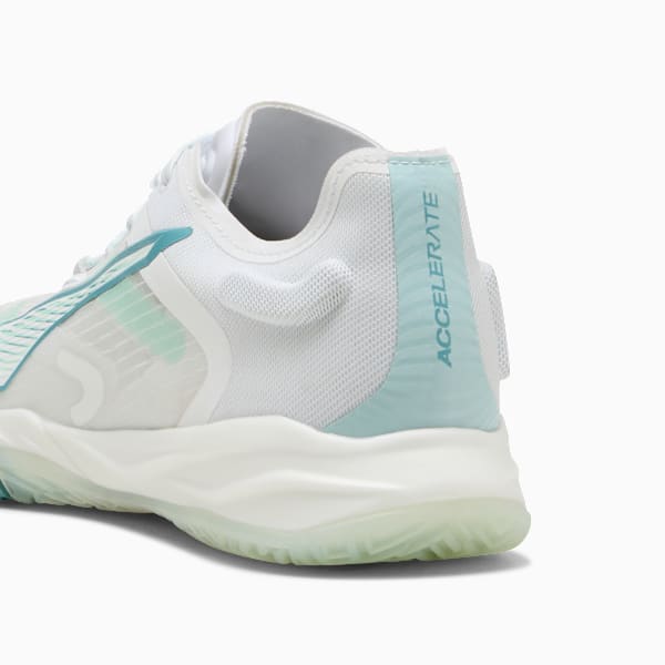 Accelerate NITRO™ SQD 4 Game On Women's Court Shoes, PUMA White-Baltic Sea Blue-Fresh Water, extralarge