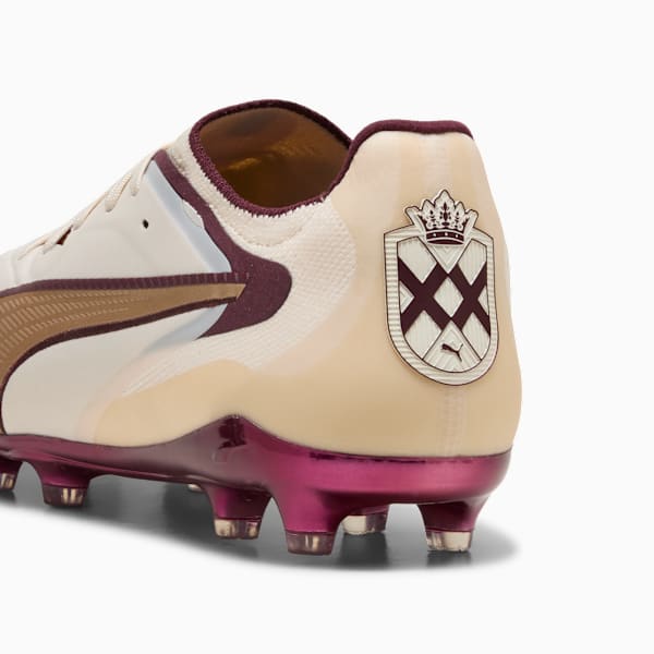 KING 20 ULTIMATE LE FG/AG Football Boots Unisex, Sugared Almond-Aubergine-PUMA Gold-PUMA Black, extralarge-GBR
