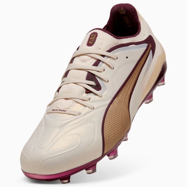 KING 20 ULTIMATE LE FG/AG Football Boots Unisex, Sugared Almond-Aubergine-PUMA Gold-PUMA Black, extralarge-GBR
