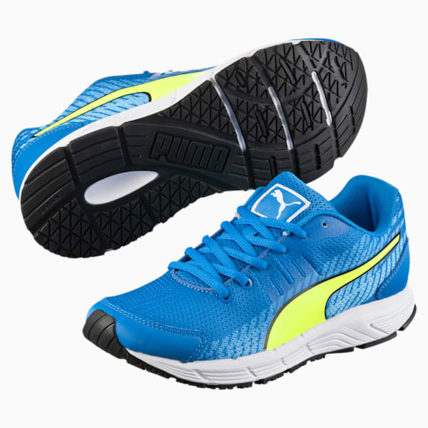 Sequence v2 Jr. Running Shoes, Electric Blue Lemonade-Safety Yellow, extralarge-IND
