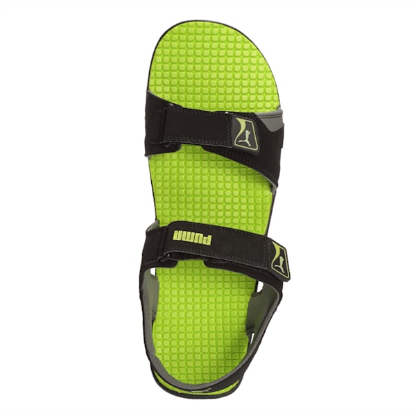 Silicis Buck DP Sandals, black-lime punch-steel gray, extralarge-IND